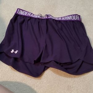 Loose purple underarmour shorts